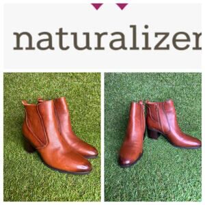 Naturalizer‎ Brown Leather Laura Booties 9.5